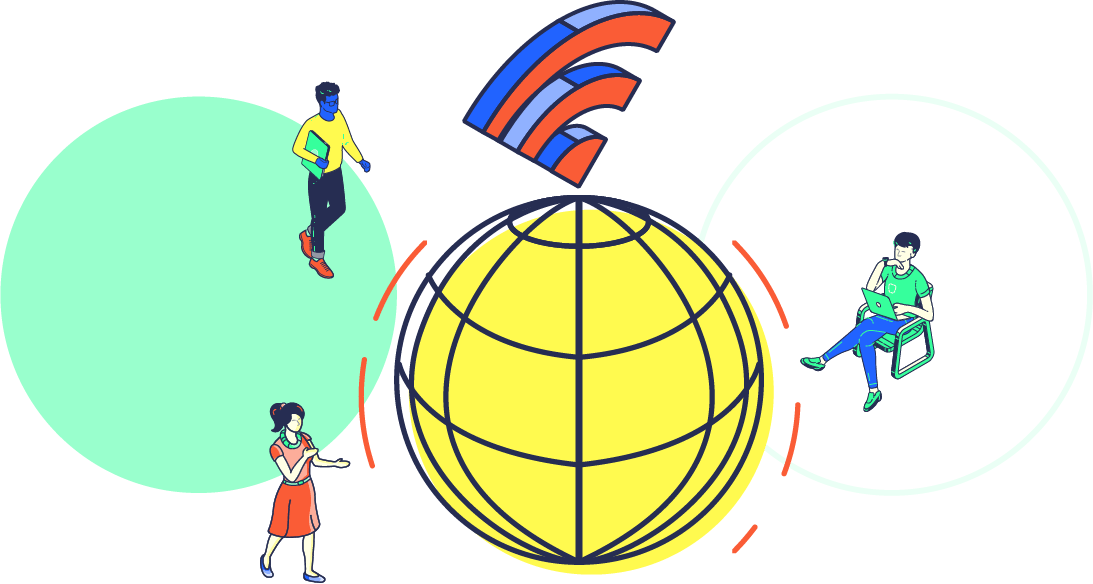 illustration of remote working