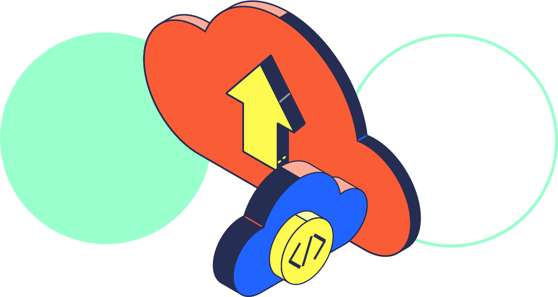 illustration of a cloud backup
